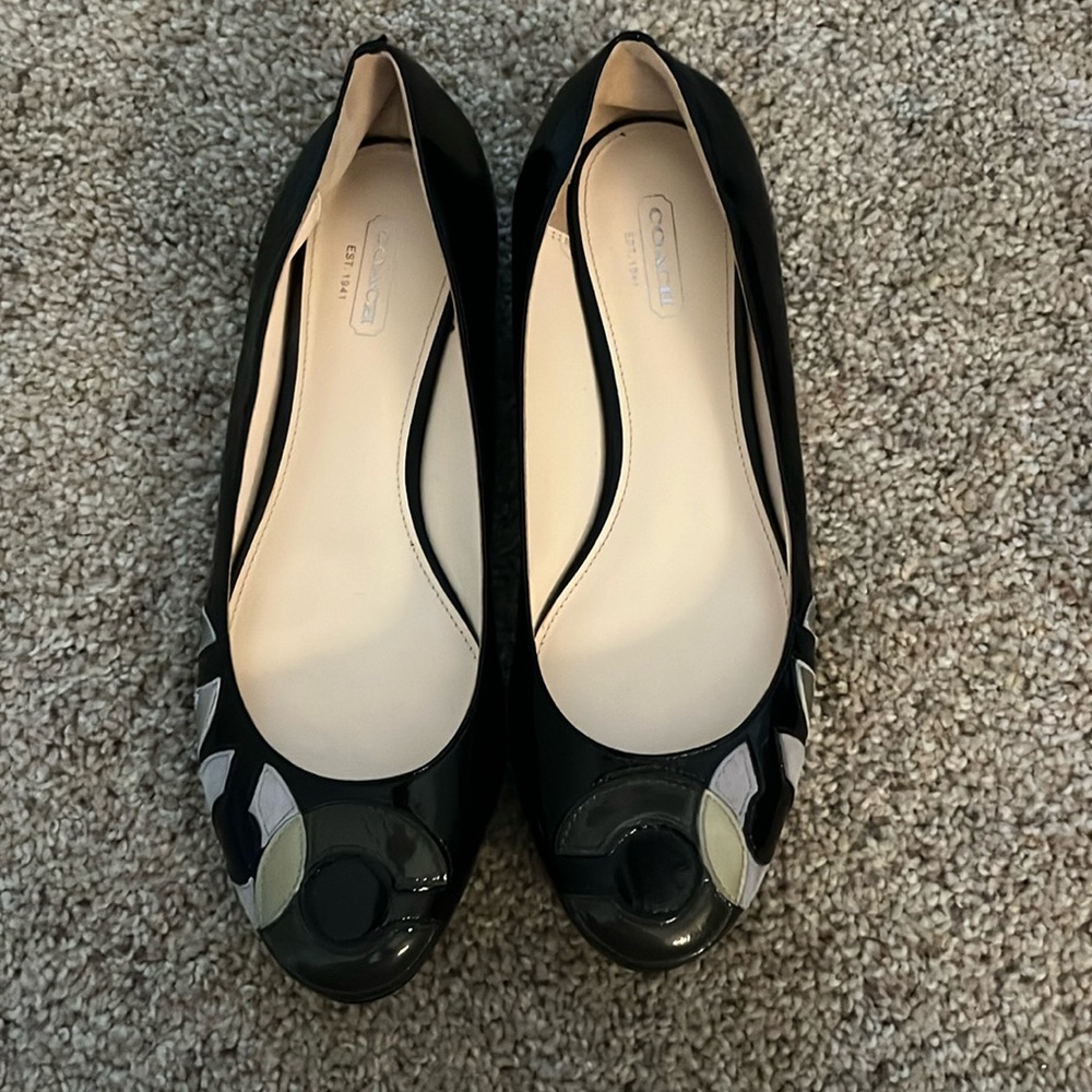 Coach Kora Black Ballet Flats-Size 7.5